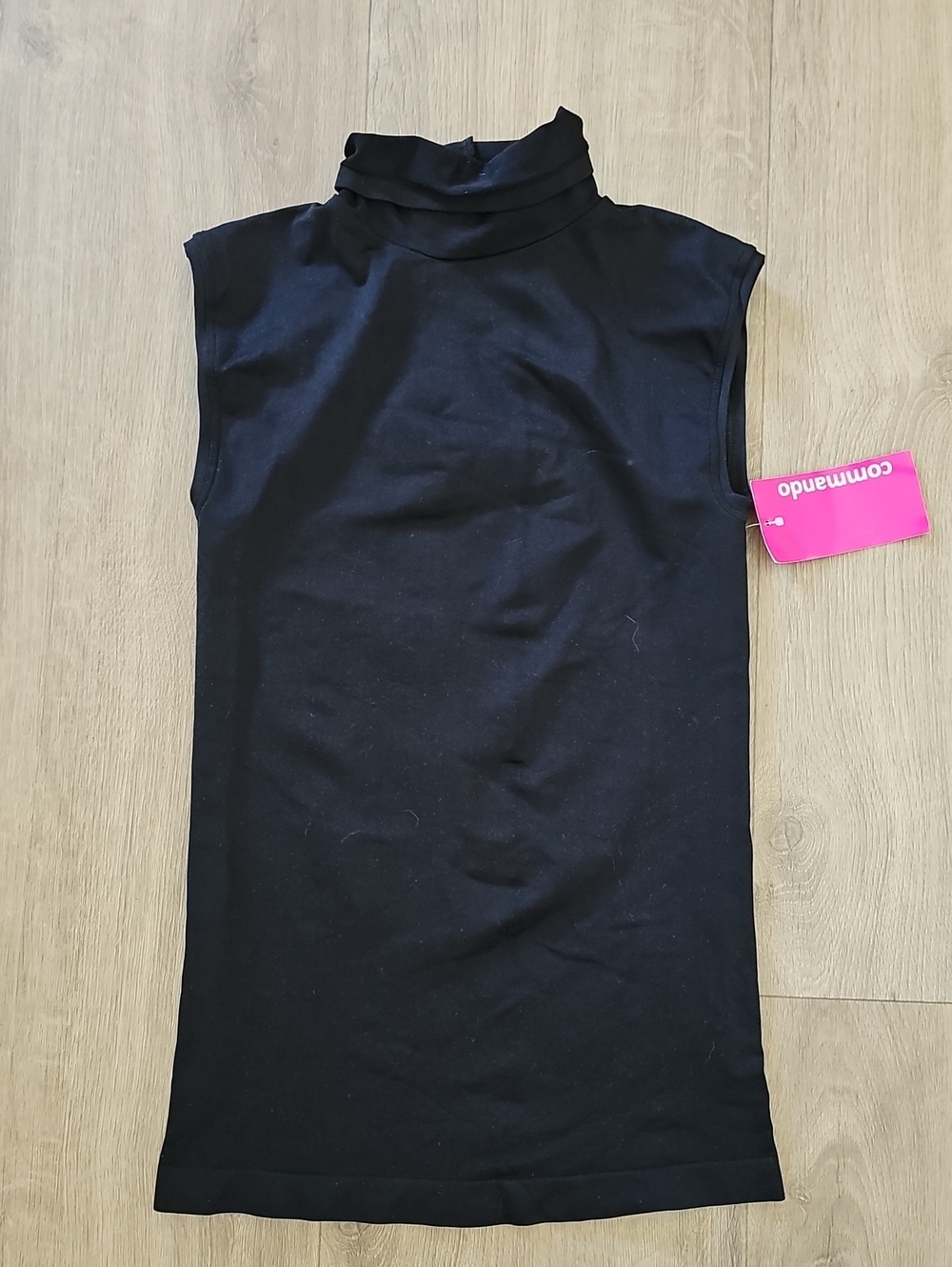Commando Black Sleeveless Turtleneck Top Size M/L